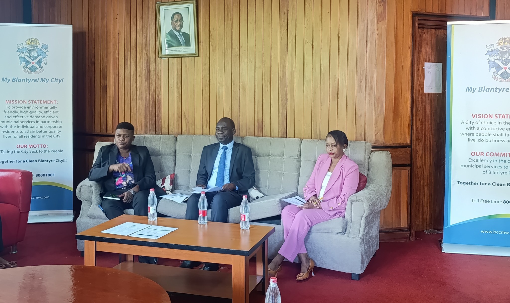 Blantyre City Council officials at briefing