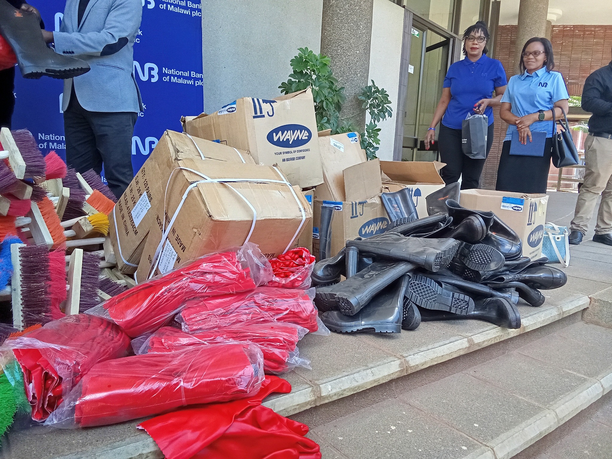 Handover of sanitation materials